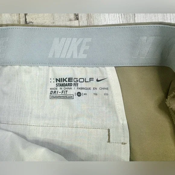 Nike Golf Shorts Men Size 40 Tan Polyester Blend 11” Inseam - Picture 6 of 10
